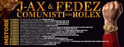 comunisti col rolex tour scaletta|Fedez e J.